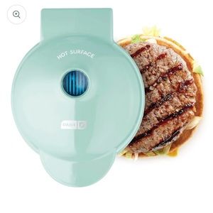 New! DASH Mini Maker Grill, 4”, Aqua